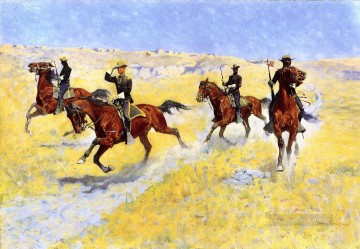 El avance 1898 Frederic Remington vaquero de Indiana Pinturas al óleo